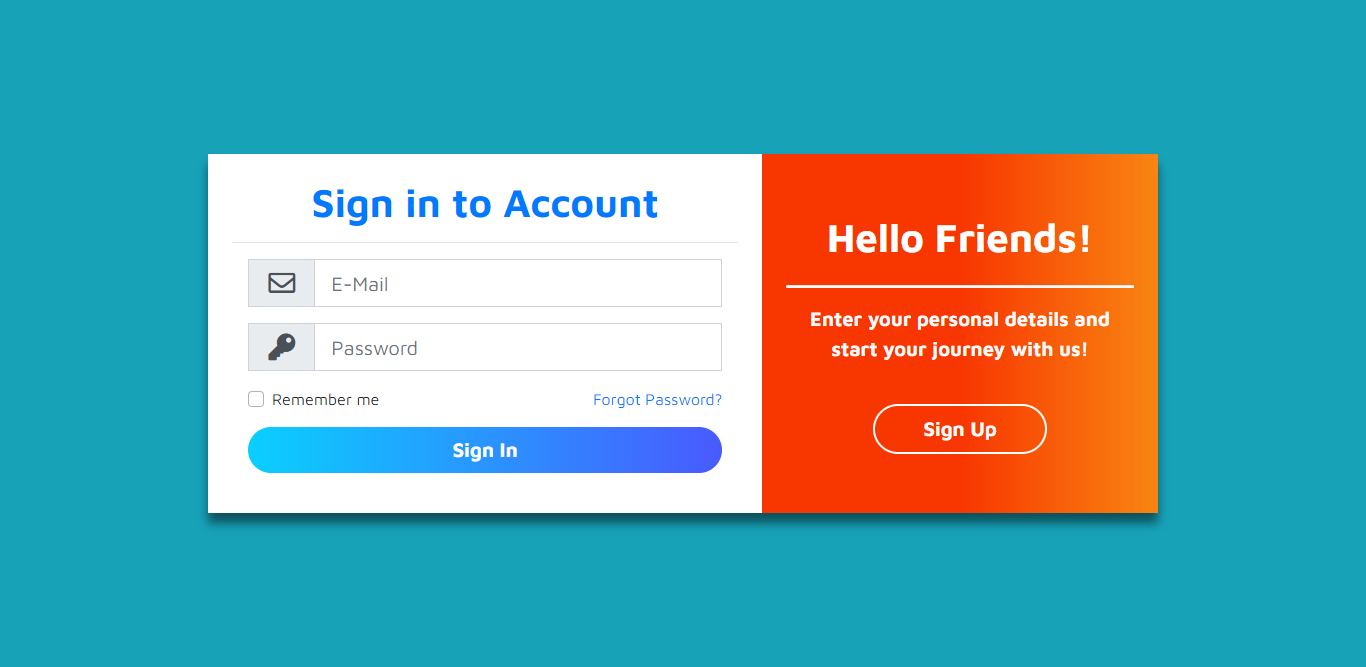 Responsive Login, Registration & Forgot Password Form Design Using Bootstrap 4 & jQuery