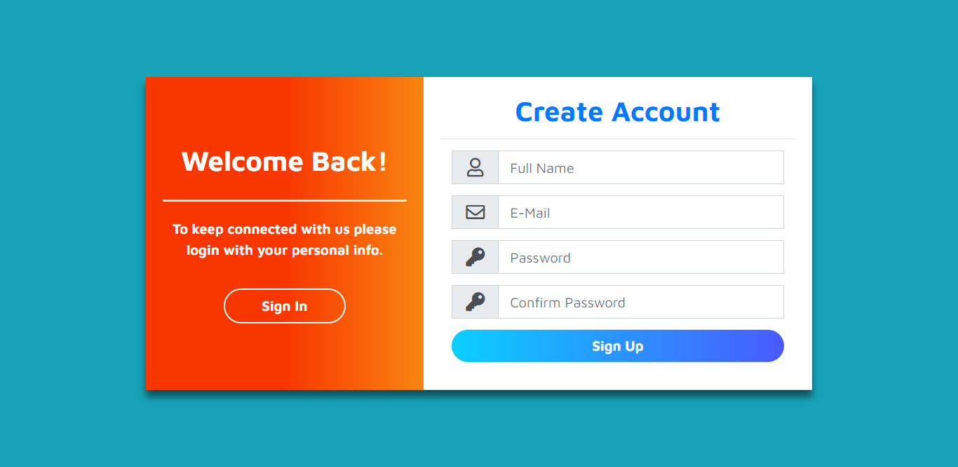 Responsive Login, Registration & Forgot Password Form Design Using Bootstrap 4 & jQuery