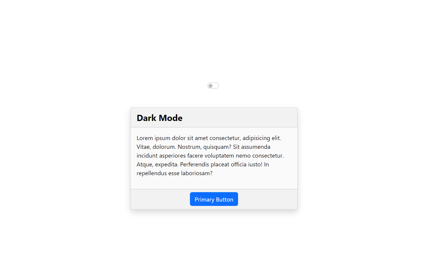 Switch Dark/Light Mode Using CSS & JavaScript